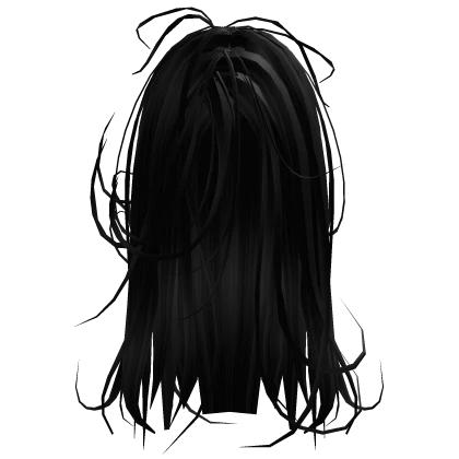 ´-` Messy Haired Horror Movie Protagonist in Black
