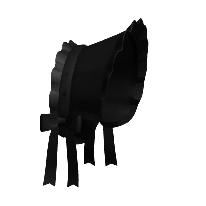 ୨୧: kawaii bonnet headband with ruffles black