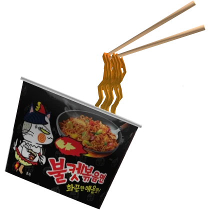 Korean Buldak Black Ramen Hat