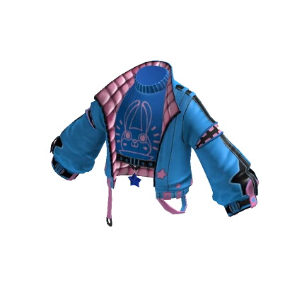 Bunny Punk Jacket Blue & Pink 