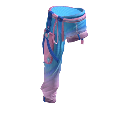 Hip-hop Punk Half Pants-Half Shorts Blue & Pink