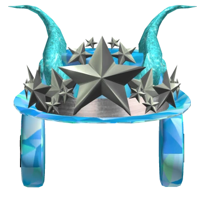 Blue Ice Christmas Fedora + Crown + Horns ❄️