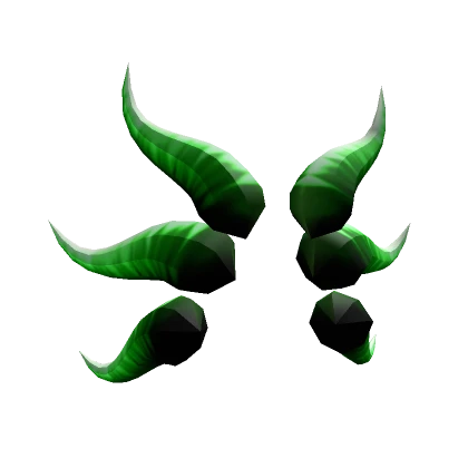 Stubby Green Dragon Horns