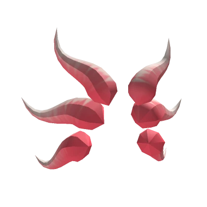 Stubby Pink Dragon Horns