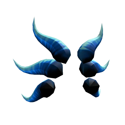 Stubby Blue Dragon Horns