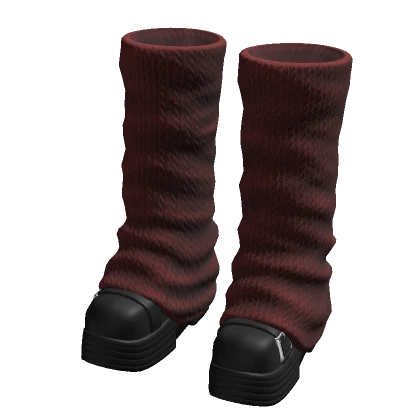 Boots w/ Dark Red Warmers