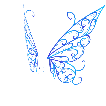 Blue Exotic Butterfly Fairy Wings