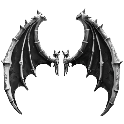 Onyx Black Eternal Scorn Bone Demon Wings