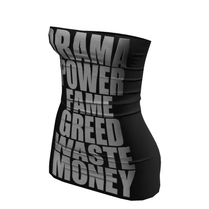 Y2K ♔ Drama Power Graphic Dress