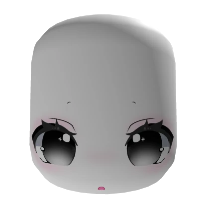 cute kawaii shocked anime doll face mask