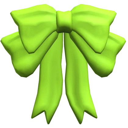 neon green brat bow ♡