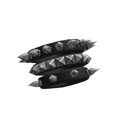 Spiked Studded Silver Bracelets (Left) 3.0