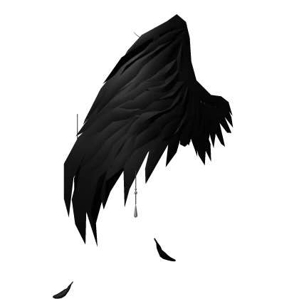Elegant Divine Black Left Wing