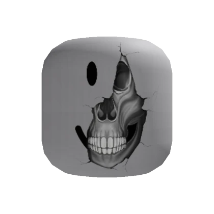 Cracked Halloween Noob Skull