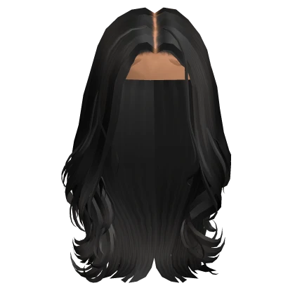 Long curled waves black