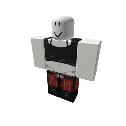 [1111] ☠ VISUAL KEI 80s PUNK Fishnets Plaid Boots