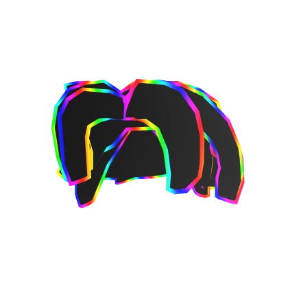 Rainbow Cartoony Bacon Hair