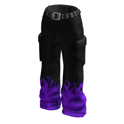 Purple Fire Baggy Pants