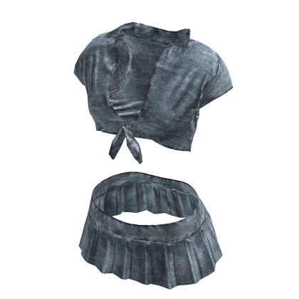 ☆ 2000s Tied Top Outfit in  Denim