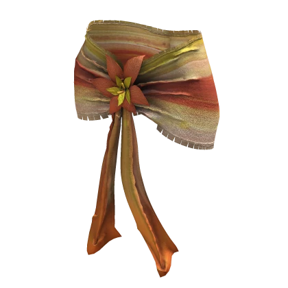 ʚ♡ɞ Summer Orange Floral Wrap Scarf Skrit