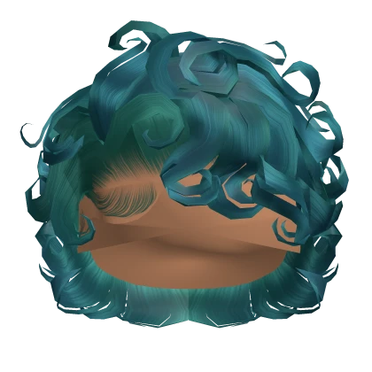 ☆ | Teal Curly Bixie Cut