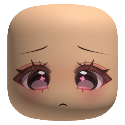 Very Cute Face With Pink Eyes - Light