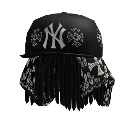 Chrome Hearts Fitted Messy Dreads and Bandana