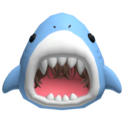 Messy Hair with Shark Hat 🦈