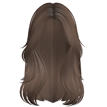 Long Straight Wolfcut Layered Hair (Light Brown)