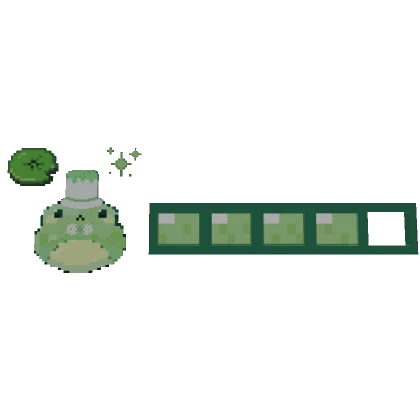 Matcha Boba Frog 8-bit XP Bar