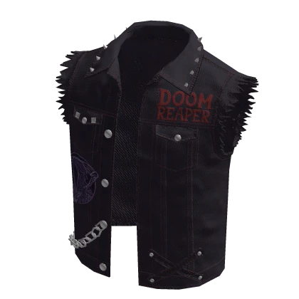 ♾️ Purple Doom reaper grunge punk vest