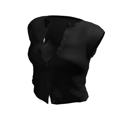 Cropped Cardigan Top (Black)