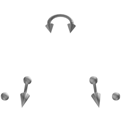 ♰ : silver angel bites + septum piercing set