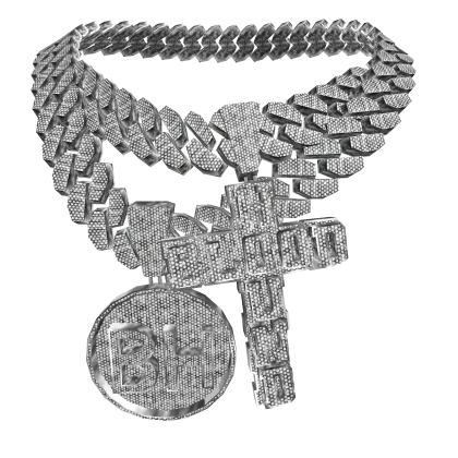 4.0 boy bloodhound jeff chain iced out silver