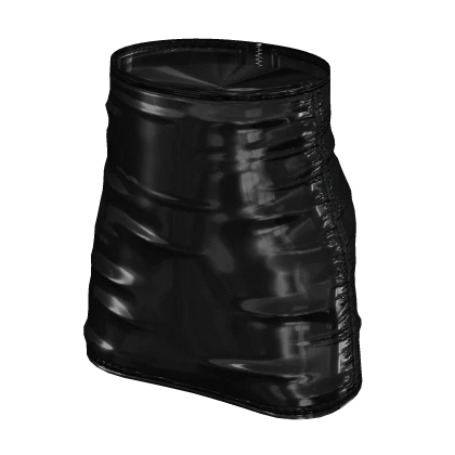 Black Latex Pencil Skirt