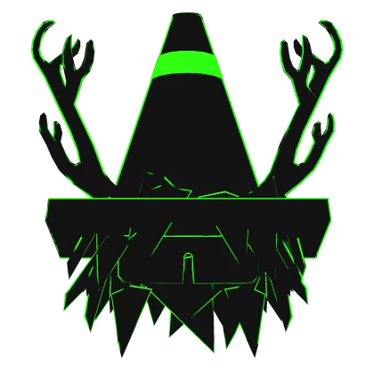 Cartoony Hacker Green Cone Hair ✨