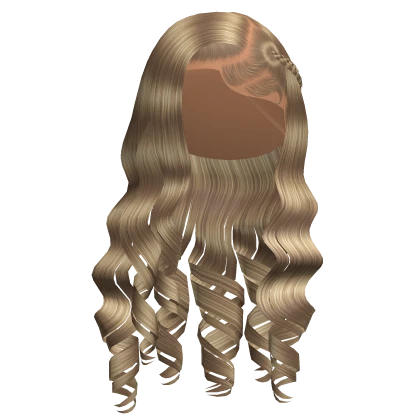 Wavy Side Part with Braid in Blonde
