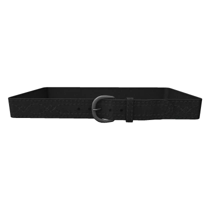 Black "SB6" Fancy Stitched Leather Belt