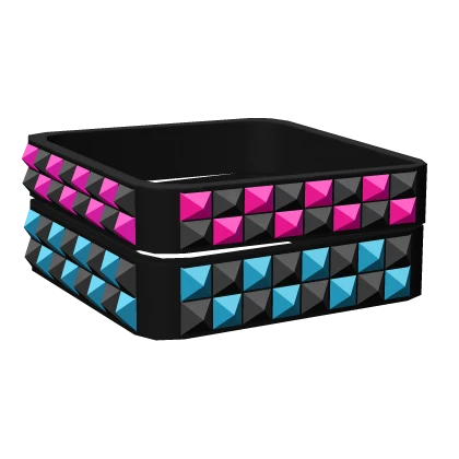 R6 Cotton Candy Spiked Scene Bracelets [Left]