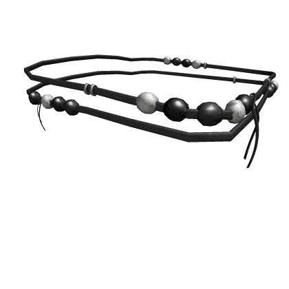 Black Beaded Bracelet [L]