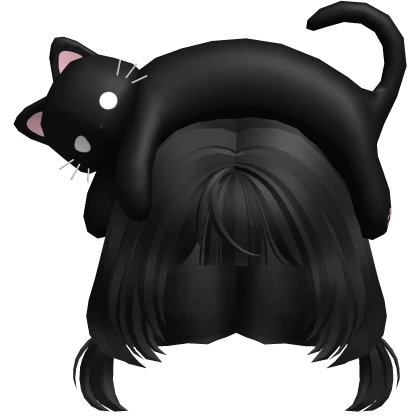 Black Cat Pigtail Hair 🐱