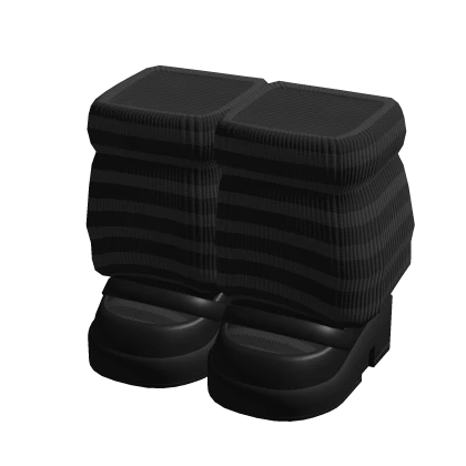 Y2K Emo Platform Shoes w Striped Leg Warmers 3.0