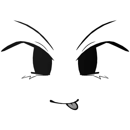 Cute Smirk 3D Face