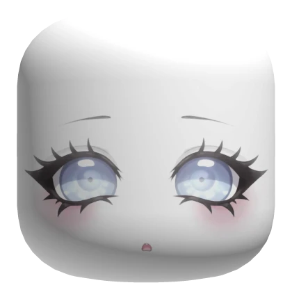 Cute Pretty Chibi Doll Face with Blue Eyes