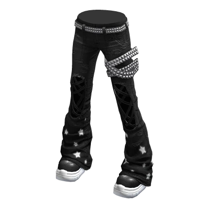 Y2K Starry Jeans Blackout