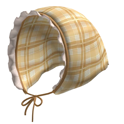 igari cottagecore yellow plaid ruffled bandana