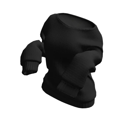 Cute Oversized Sweater - Black