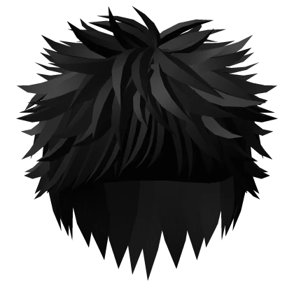 Messy Anime Punk Spiky Emo Scene Boy Hair in Black