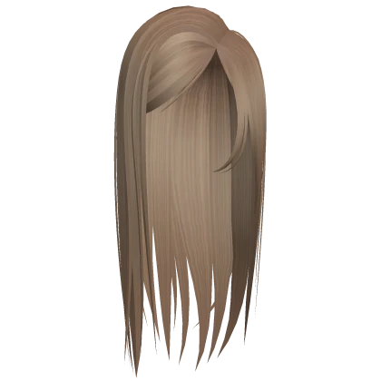 ☆ long straight side parted hair light ginger