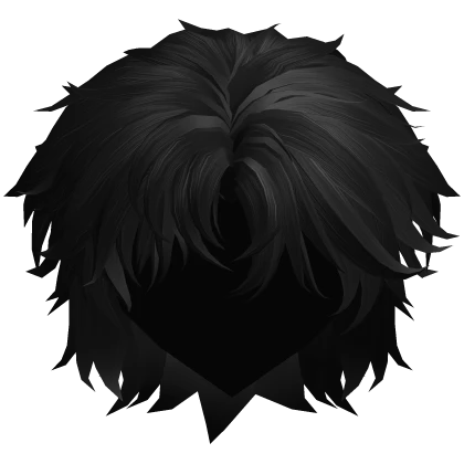 Black Messy Wolfcut